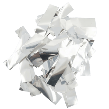Metallic Confetti - White, confetti / streamer effect