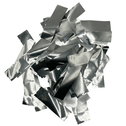 Metallic Confetti - Silver, confetti / streamer effect