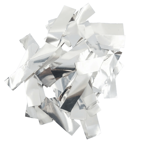 Metallic Confetti - White, confetti / streamer effect