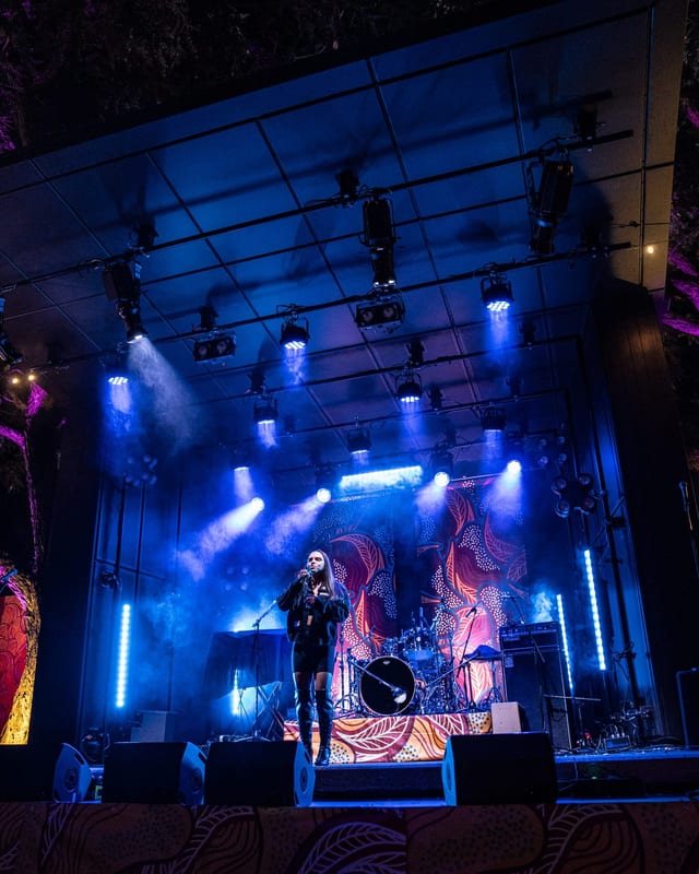 Krank'd stage lighting for Clancestry, a large concert event in Brisbane